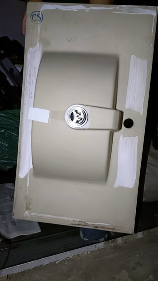 Encimera lavabo cerámica 80cm para mueble