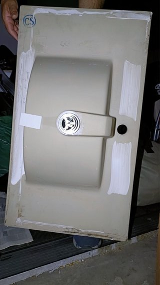 Encimera lavabo cerámica 80cm para mueble