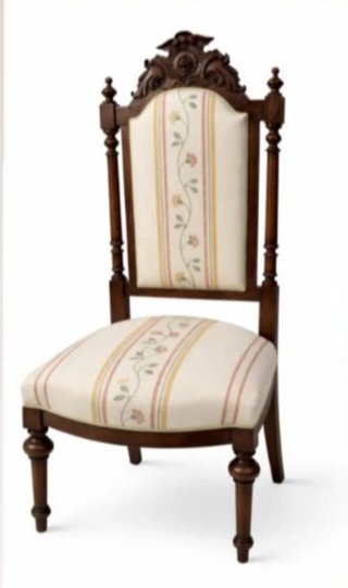 Conjunto Sillería Antigua Madera y Tela