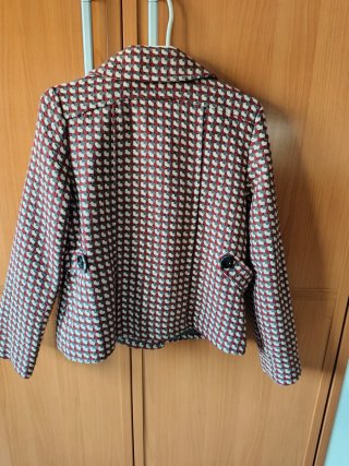 Chaquetón juvenil estampado cuadros