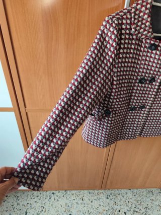 Chaquetón juvenil estampado cuadros