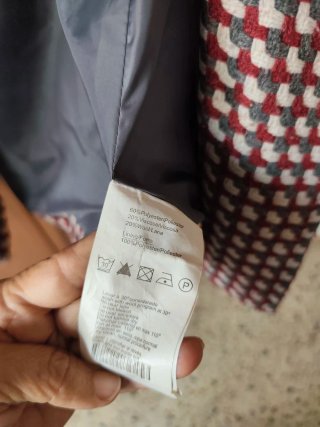 Chaquetón juvenil estampado cuadros
