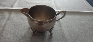Juego té vintage plateado con bandeja