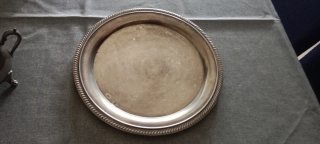 Juego té vintage plateado con bandeja