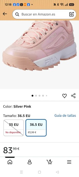 Zapatillas Fila Disruptor Rosa y Blancas