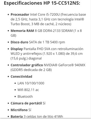 Portátil HP Pavilion Dorato