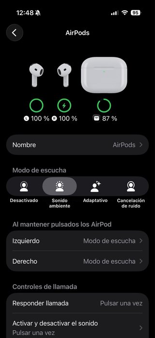 Airpods 4ª Gen Blancos con cancelación de ruido