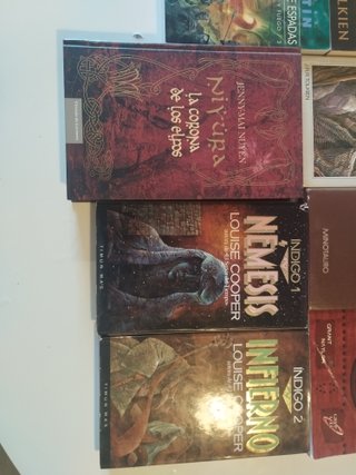 Libros de fantasía épica y ciencia ficción.