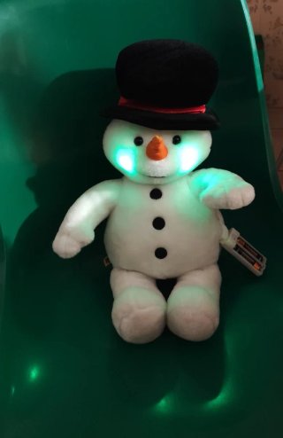 Peluche Muñeco Nieve Tapa Negra