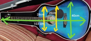Funda Rígida Guitarra Acústica (sin instrumento).
