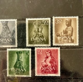 Lote 10 Sellos España Año Mariano 1954