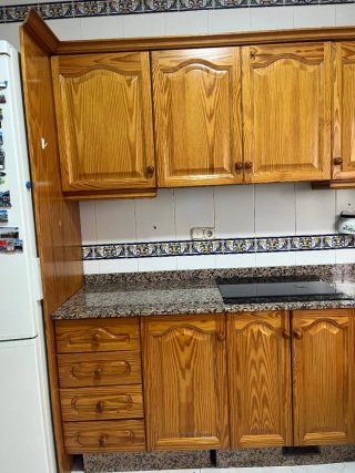 Muebles de cocina madera y piedra
