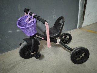 Triciclo infantil con cesta morada