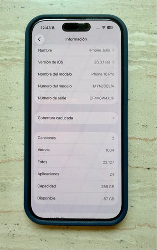 iPhone 16 Pro 256GB titanio blanco