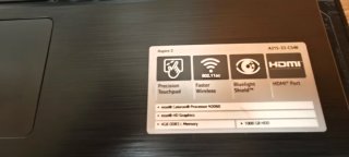 Acer Aspire A315-33-C54B Portátil Negro