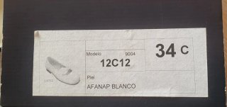 Zapatos piel blancos niña Comunión talla 34