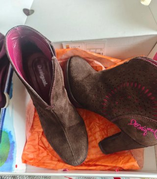 Botines Desigual Piel Marrones Talla 37