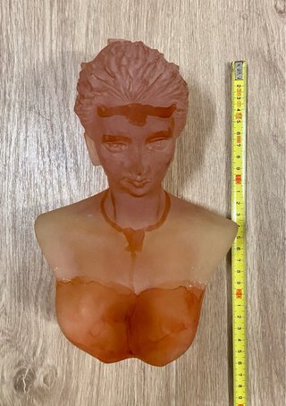 Busto decorativo mujer resina