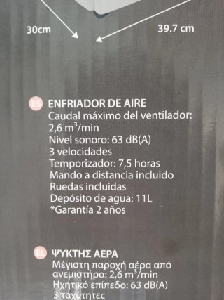 Climatizador Enfriador Aire Fresco