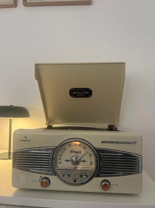 Tocadiscos Vintage auna Beige/Plata