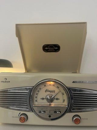Tocadiscos Vintage auna Beige/Plata