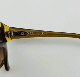 Gafas Christian Dior Vintage Marrón y Amarillo