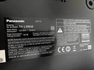 Televisión Panasonic 39 Pulgadas