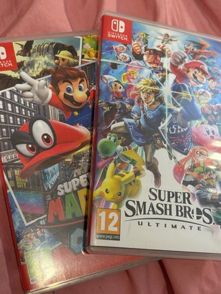 2 Juegos Nintendo Switch: Mario Odyssey y Smash Br