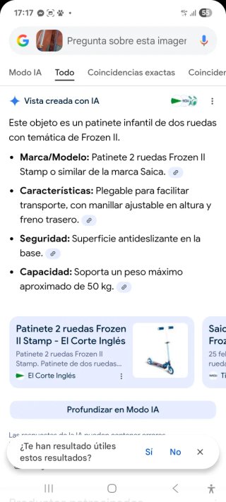 Patinete Plegable Frozen II Azul