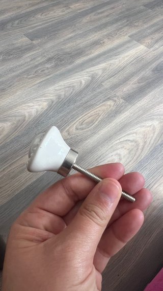 Tiradores cerámica blanco roto ovalados zara home