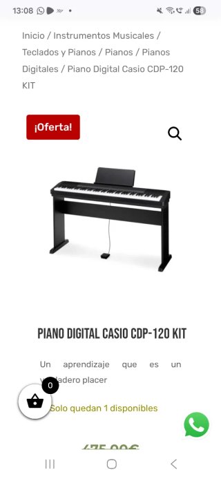 Piano Digital Casio CDP-120