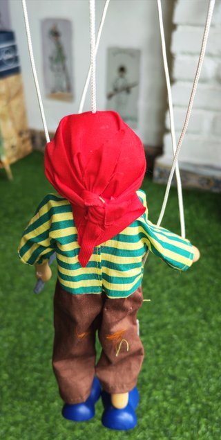 Marioneta Pirata Madera Artesanal