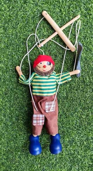 Marioneta Pirata Madera Artesanal