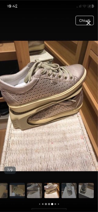 Organizzatore scarpe 5 pezzi beige