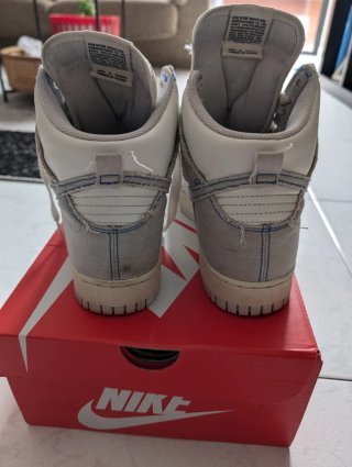 Tenis Nike Dunk High Grises y Blancos