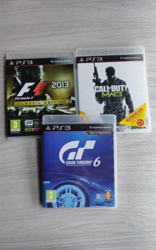 3 Juegos PS3: F1 2013, COD MW3, GT6