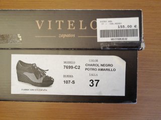 Zapatos Vitelo Negros y Amarillos