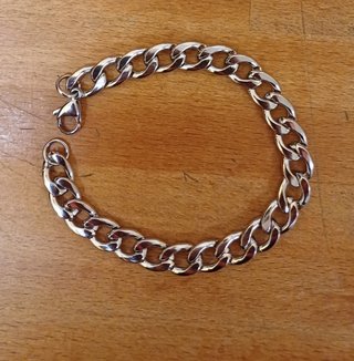 Pulsera tipo Lotus acero inoxidable 21cm 10mm