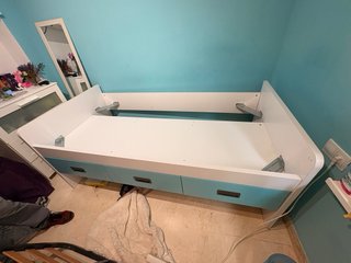 Cama individual con cajones y cajon para cama