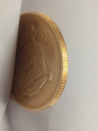 Moneda 10000 Reis Oro 1878 Portugal