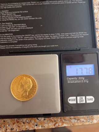 Moneda 10000 Reis Oro 1878 Portugal