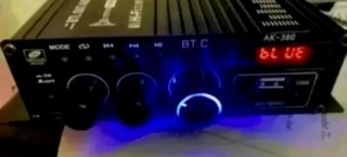 Amplificador AK380 Bluetooth 400W + Mando + Fuente