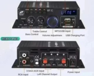 Amplificador AK380 Bluetooth 400W + Mando + Fuente