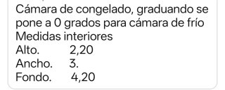 Cámara de congelado