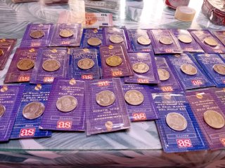 Lote Monedas Real Madrid Baño Plata