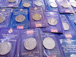 Lote Monedas Real Madrid Baño Plata