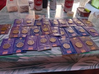 Lote Monedas Real Madrid Baño Plata