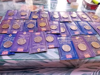 Lote Monedas Real Madrid Baño Plata