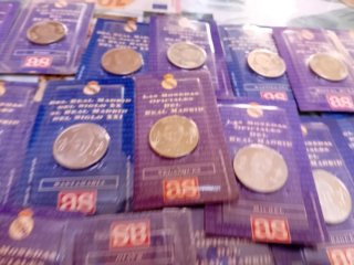 Lote Monedas Real Madrid Baño Plata