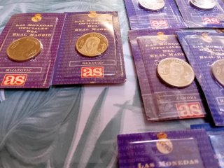 Lote Monedas Real Madrid Baño Plata